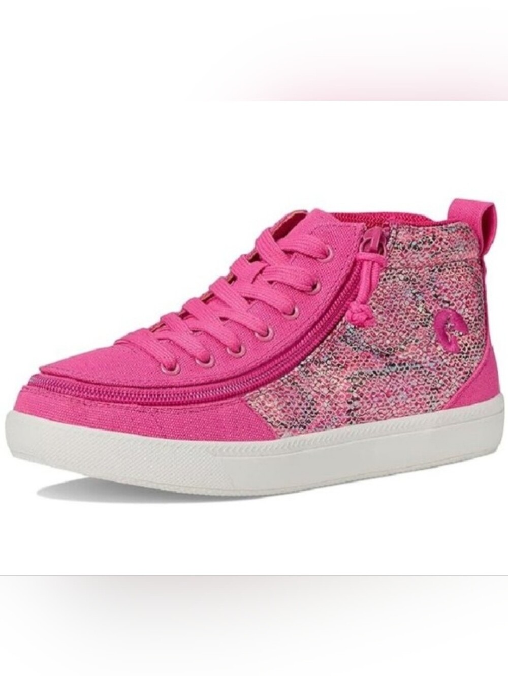 Billy Footwear Adaptive Glitter Classic High-Top Sneakers Big Girls SZ 6 (38 EU)